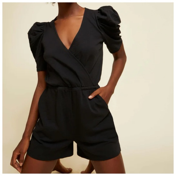 Nation LTD Pants - Nation LTD Black Lennox Romper